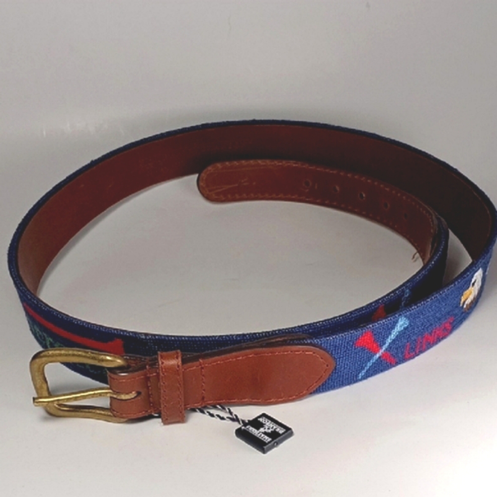 Smathers and Branson Elegant Red Blue and Green Luxury Belt Size 40